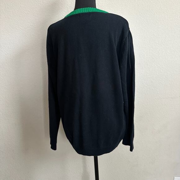 Christmas Sweater Women Large Black Gamer Santa Pullover Casual Ugly Party Knit - Picture 4 of 10